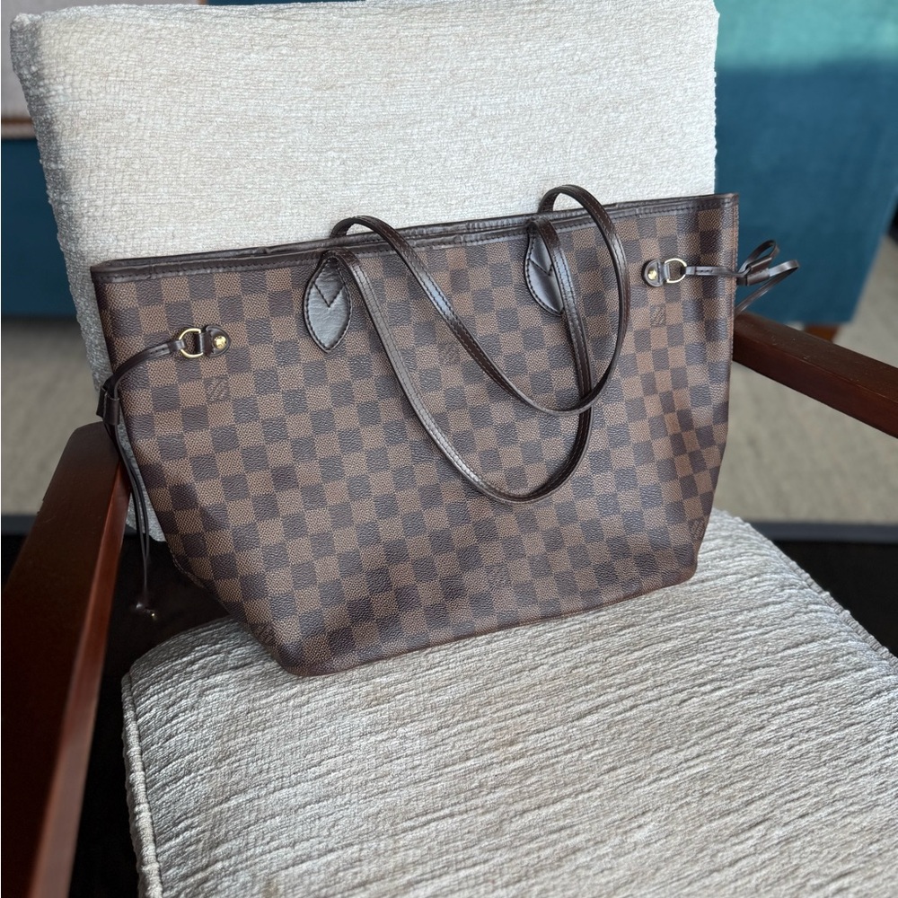 Neverfull MM Damier Ebene Canvas Tote